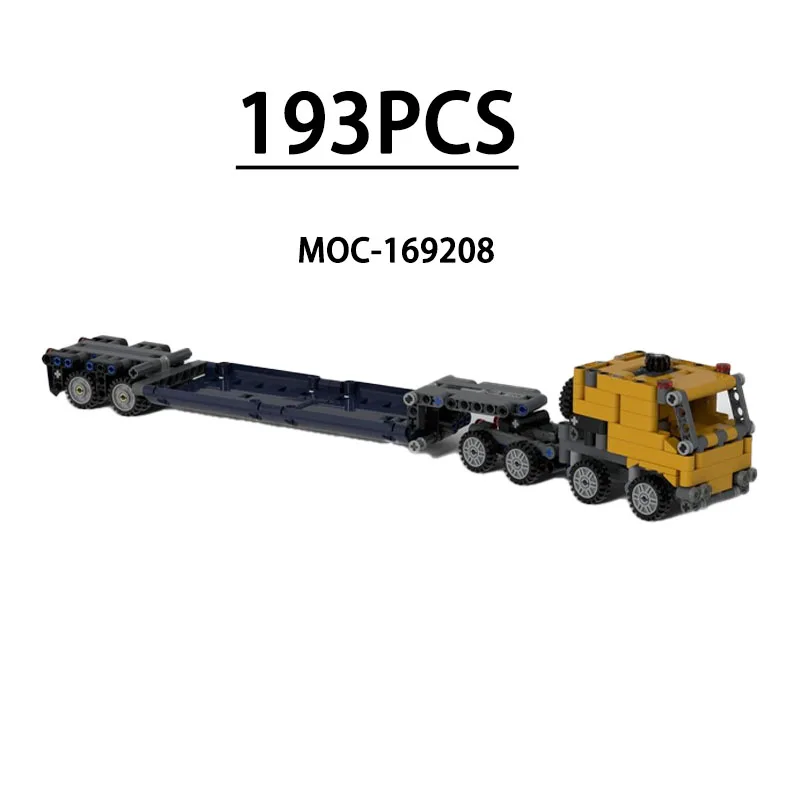 

MOC-169208 Строительный блок с гусиной шеей, модель прицепа с низким орнаментом, 193 шт., детская игрушка на день рождения, Рождество и Новый год, подарок