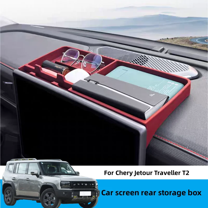 

Silicone Material Car Screen Rear Storage Box Glasses Storage Box Mobile Phone Holder For Chery Jetour Traveller T2