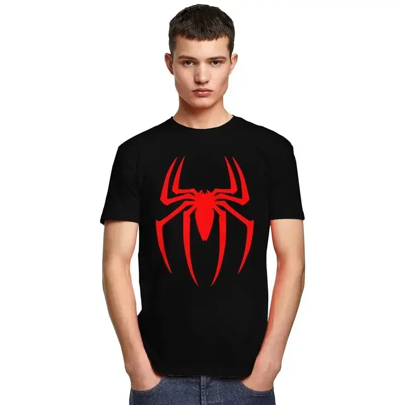 Short Sleeve Tops Handsome Spiderman Cartoon Superhero T Shirt Men Short Sleeves Pure T-shirt Summer Tee Tops Fashion Tshirts