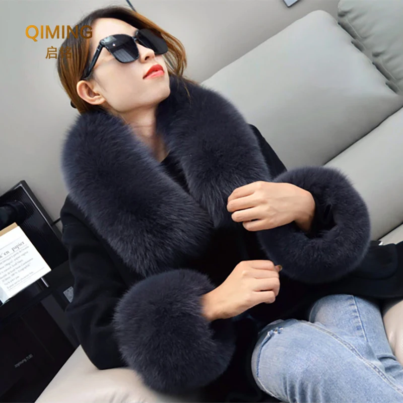 Real Fox Fur Cuff Coat Bracelet Cuff Clothes Fur Pie Overcome Special Cuff Fox Fur Collar