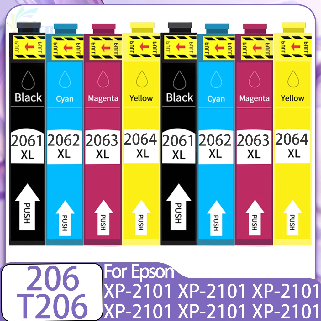 206 T2061 T2062 T2063 T2064 T206 Ink Cartridge For Epson T206 T2061 T2062 Compatible For Epson Expression XP-2101 XP2101 Printer
