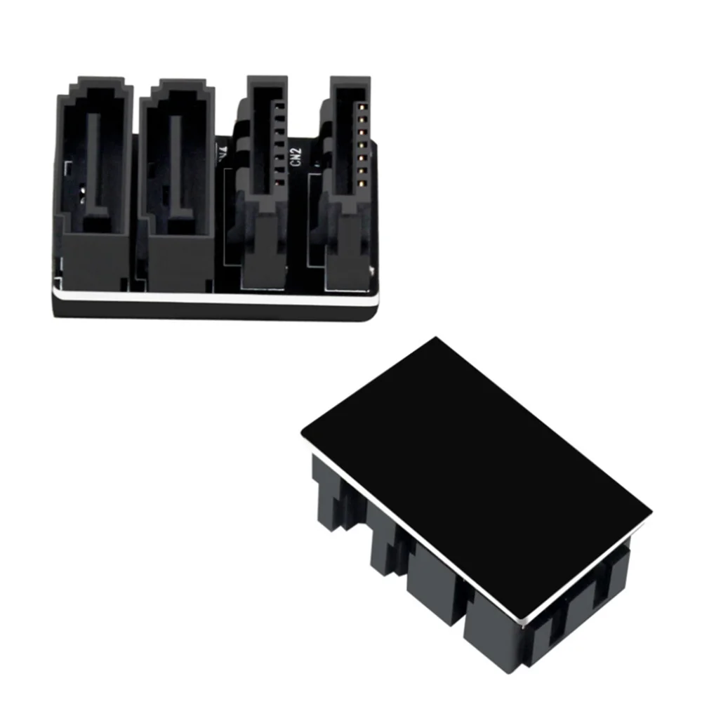 1Pcs Double SATA 7Pin Female to Double 7Pin Male 180 Degree Angled Adapter Mainboard SATA Adapter for Desktops SSD HDD