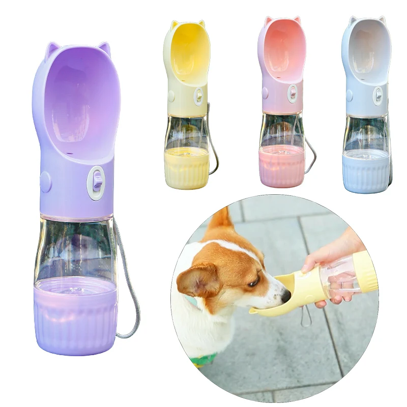 Dog Water Bottle Portable Puppy Drinking Food Feeder For Small Medium Dogs Cats Outdoor Leak Proof Corgi Beagle Pet Supplies