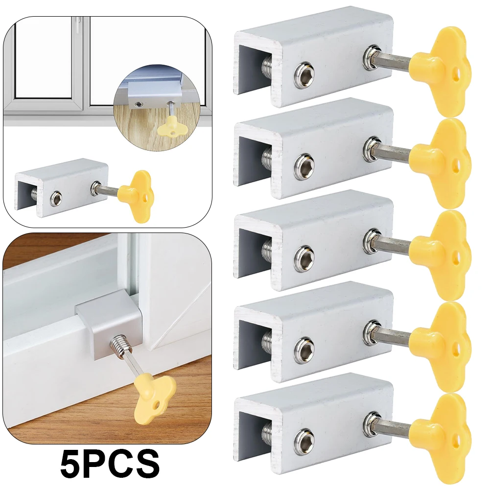 

5 шт., дверной, оконный замок, ограничитель, регулируемый замок для гаражной рамы для детей, домашних животных (B)