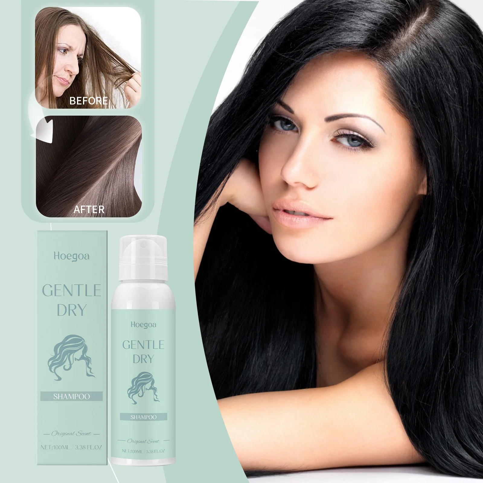 

Leave-in dry hair spray Dry shampoo spray controls oil, adds volume and shine, making hair easy to manage