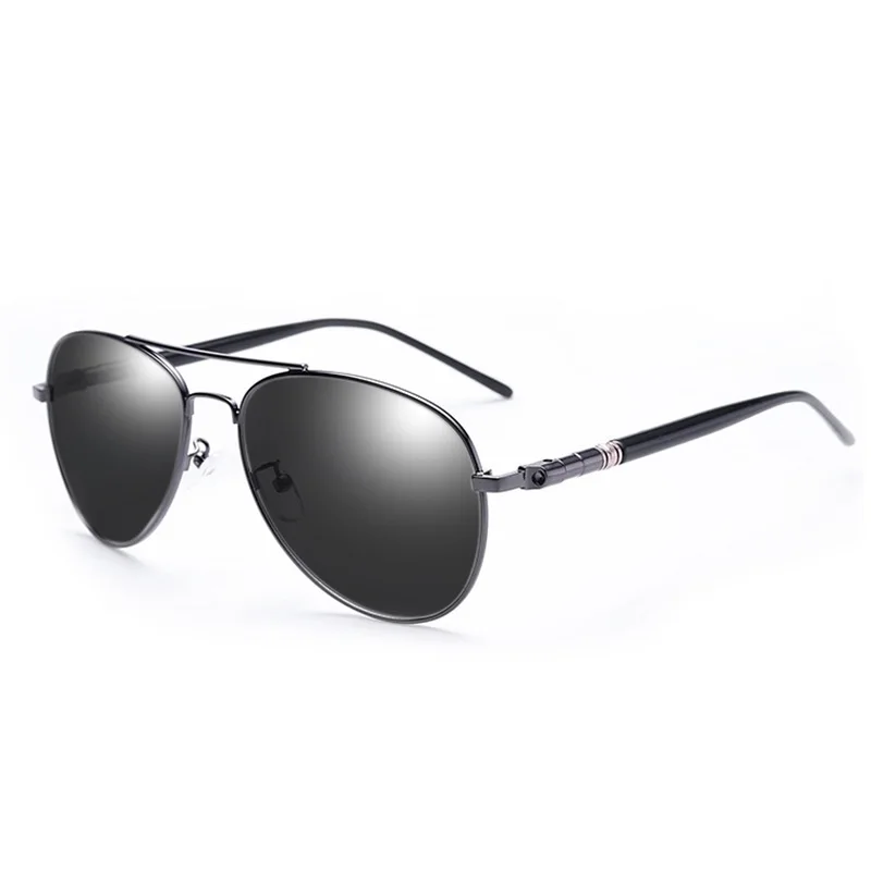 Mannen En Vrouwen Gepolariseerde Zonnebril Gekleurde Reflecterende Bril Driving Zonnebril Zwarte Unisex Pilot Lenzen Uv400