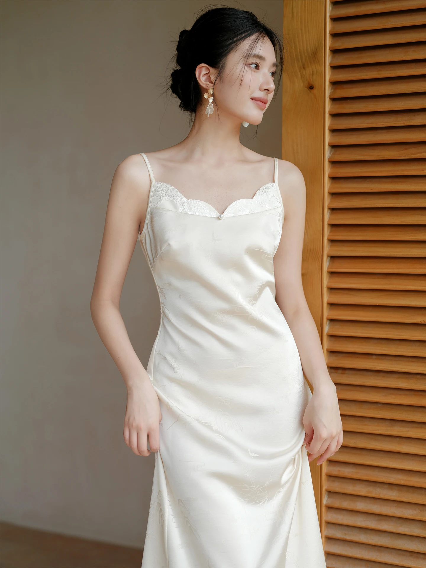 

New Chinese Sle Women's Dr Summer High Waist Long Skirt Gown Inner Wear Strapl Dr Ele Aosphere Poly Fiber