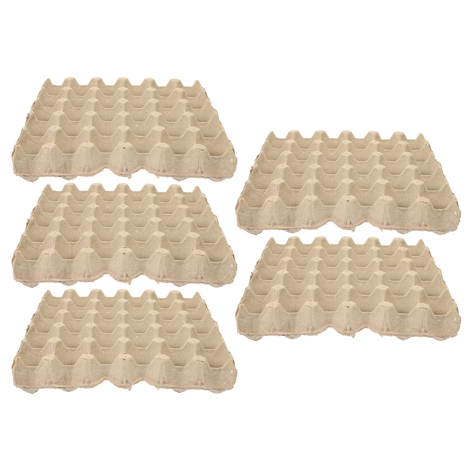 

5 Pcs Paper Pulp Cartons 30 Eggs Fridge Organizer Reusable Egg Case Stackable Eco Trays Home Storage