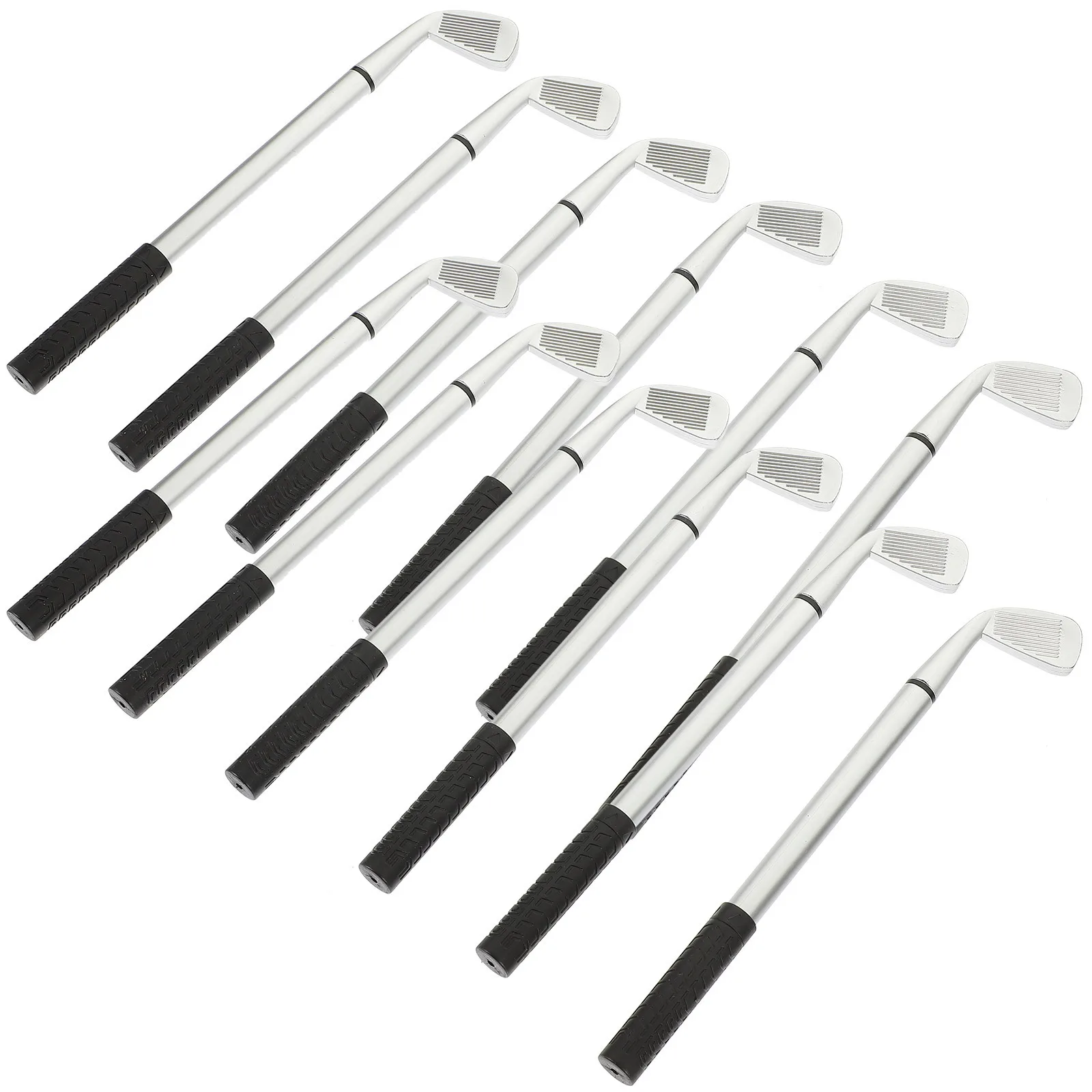 

12pcs Golfing Club Pen Durable Pp Aluminum Hard Frame Design Gift For Men Birthday Wedding Desk Ballpoint Pen Office Stationery