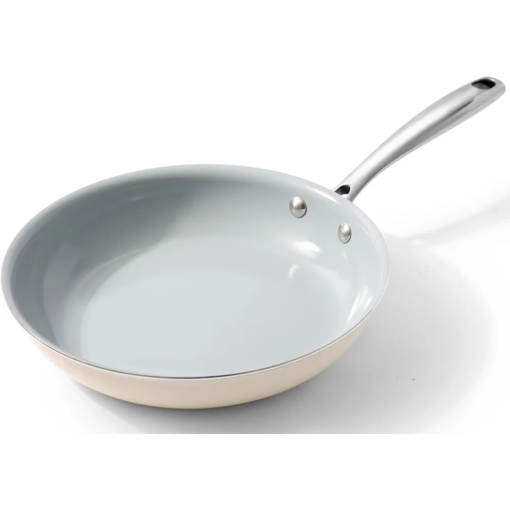 

Frying Pans Ceramic Skillet: 8Inches Non Stick Egg Fry Pan - PFOA PTFE PFAS