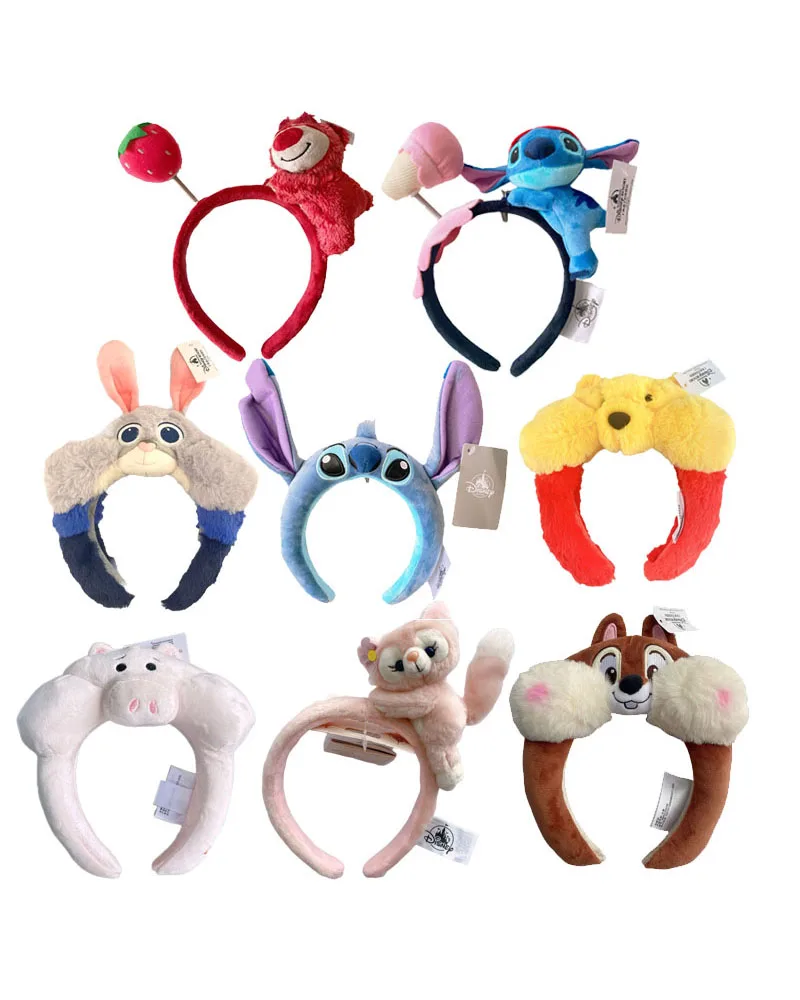 Disney Cartoon Plush Animal Hairband Headband Hair Accessories Women Girl Baby Kid COSTUME Headband Hair Hoop Cosplay Plush Gift