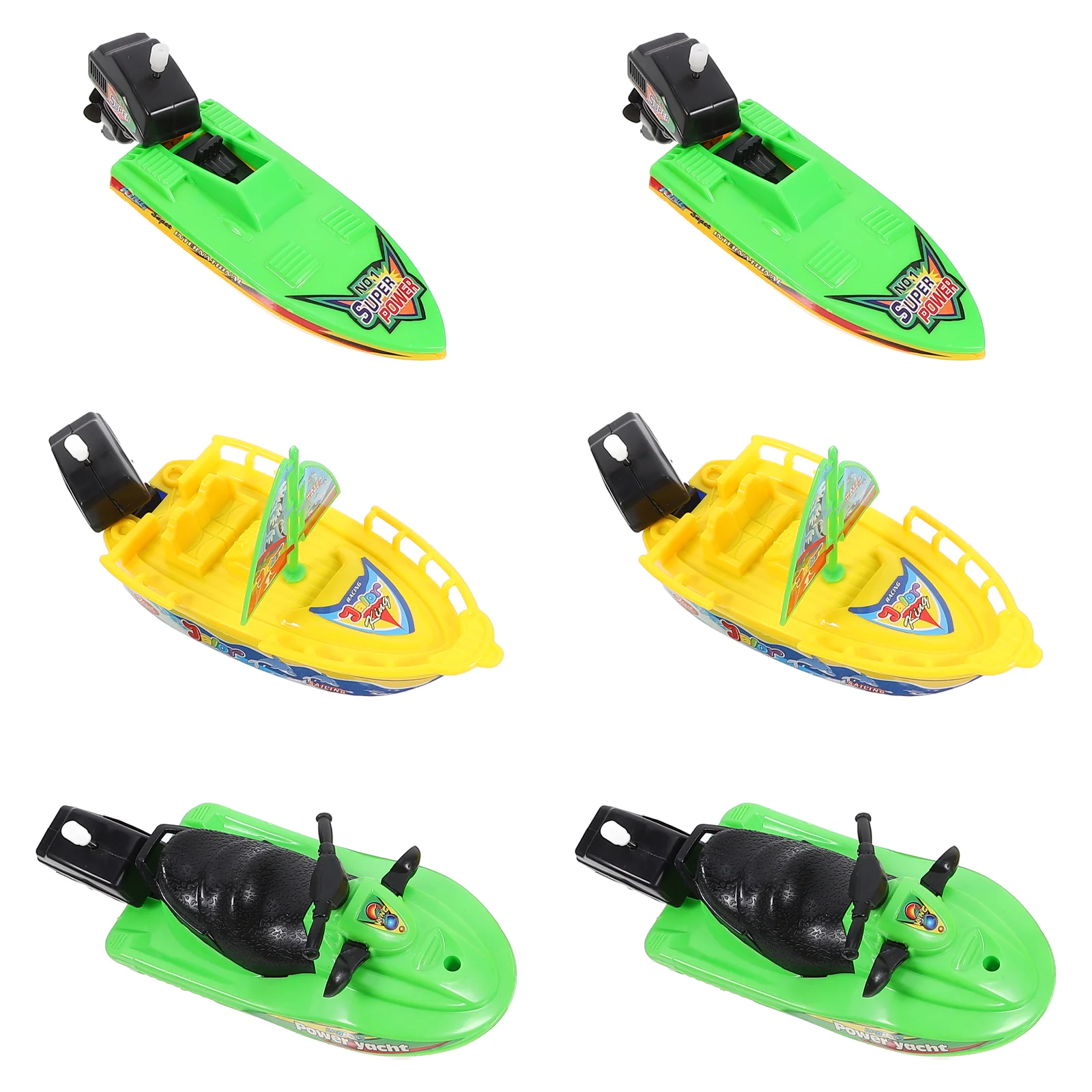 

6 Pcs Bath Toys Floating Boats Playing Sail Kids Plastic Sailboat Decor Baby Tub