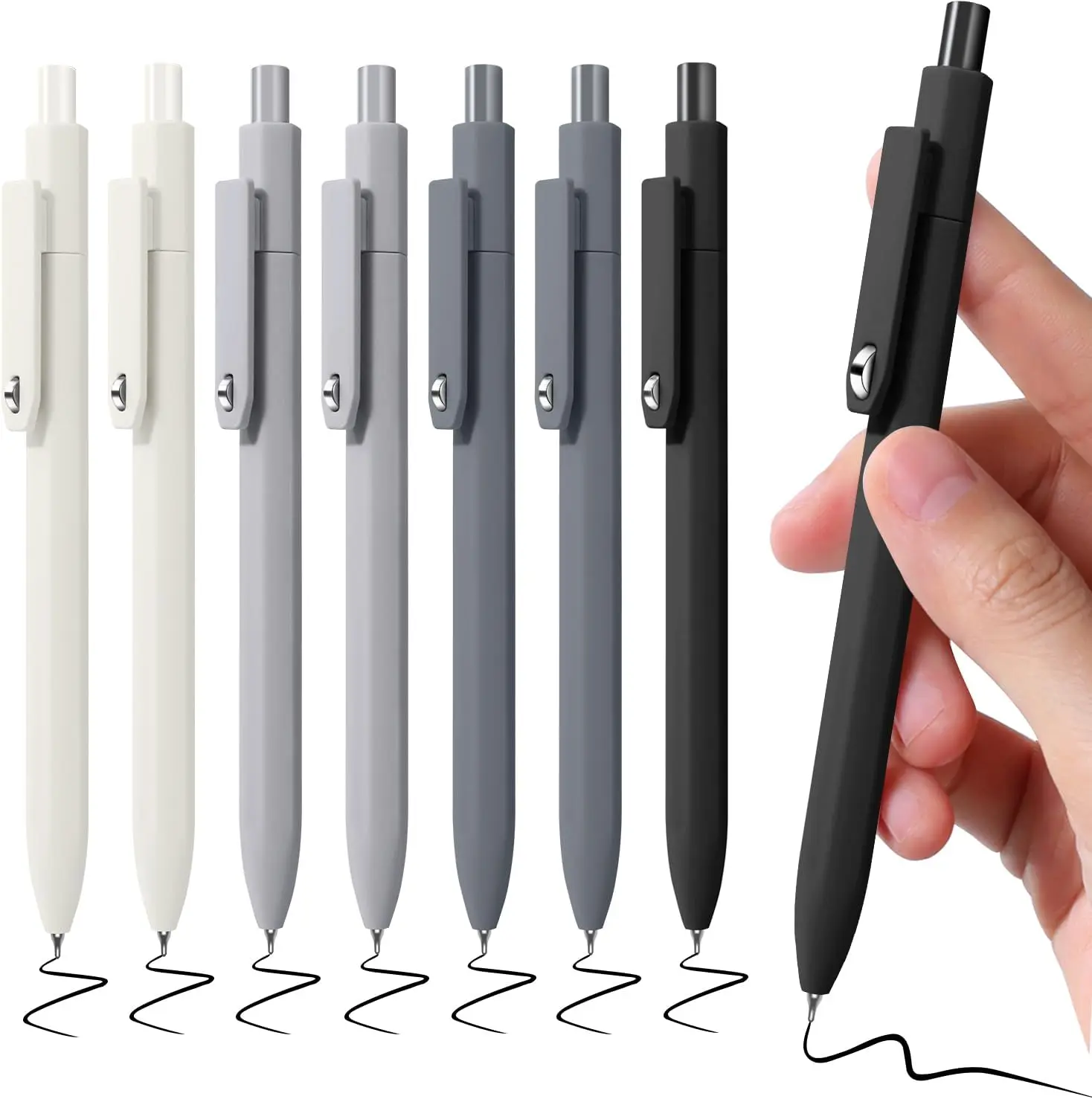 

8Pcs Fine Point Black Gel Pens for Smooth Writing, Journaling, Office & School Supplies, Gifts for All