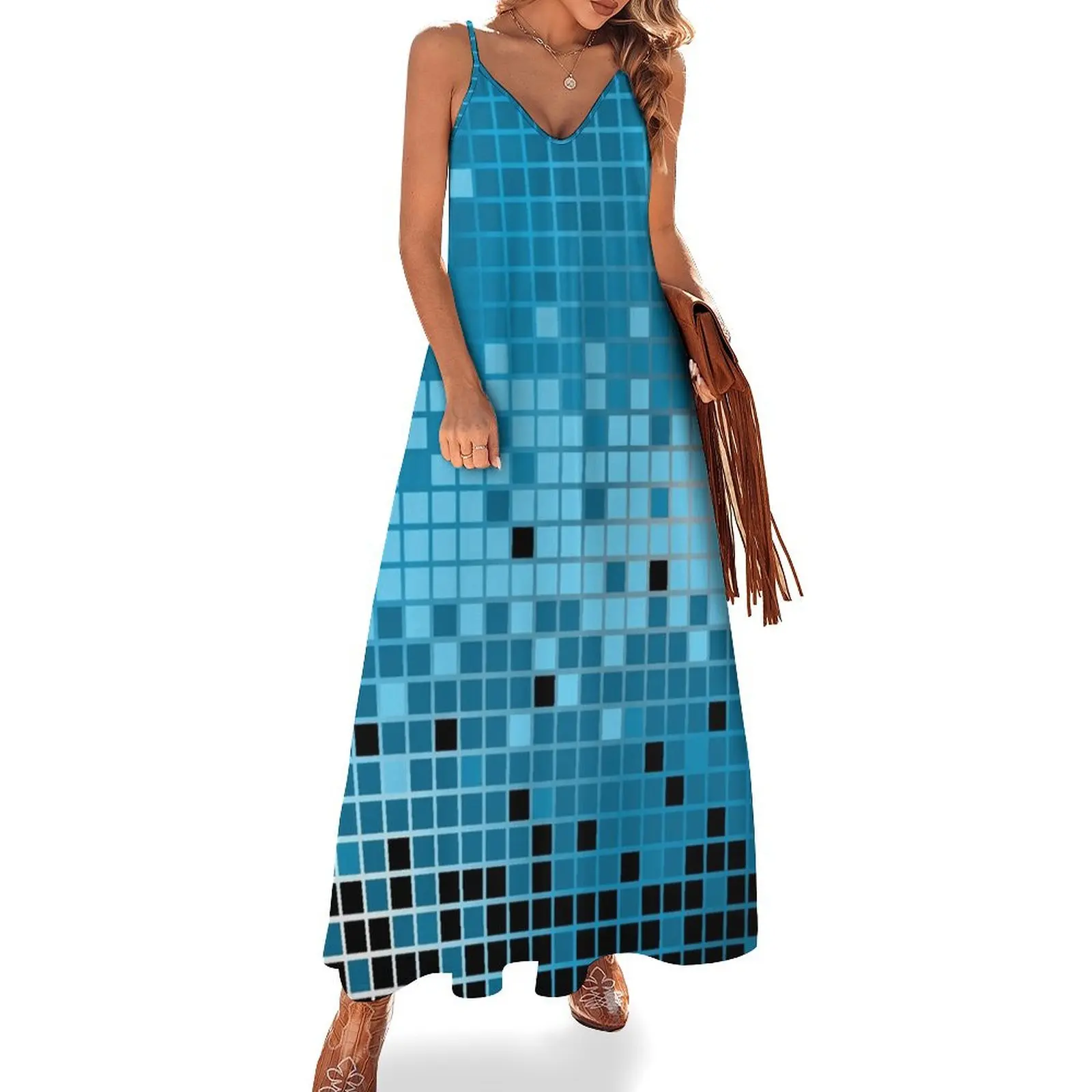 

Mosaic Sleeveless Long Dress summer dress for women 2025 dresses women summer 2025 Dress vintage