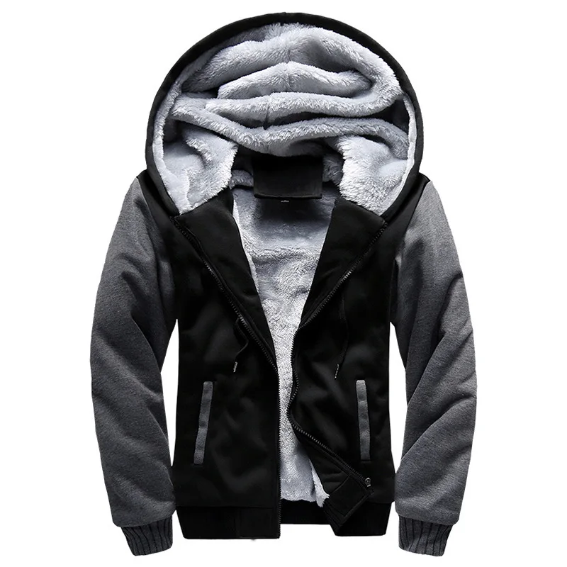 Autumn Men's Casual Sports Cardigan Sweater Jacket with Plush and Thick Insulation Sweater