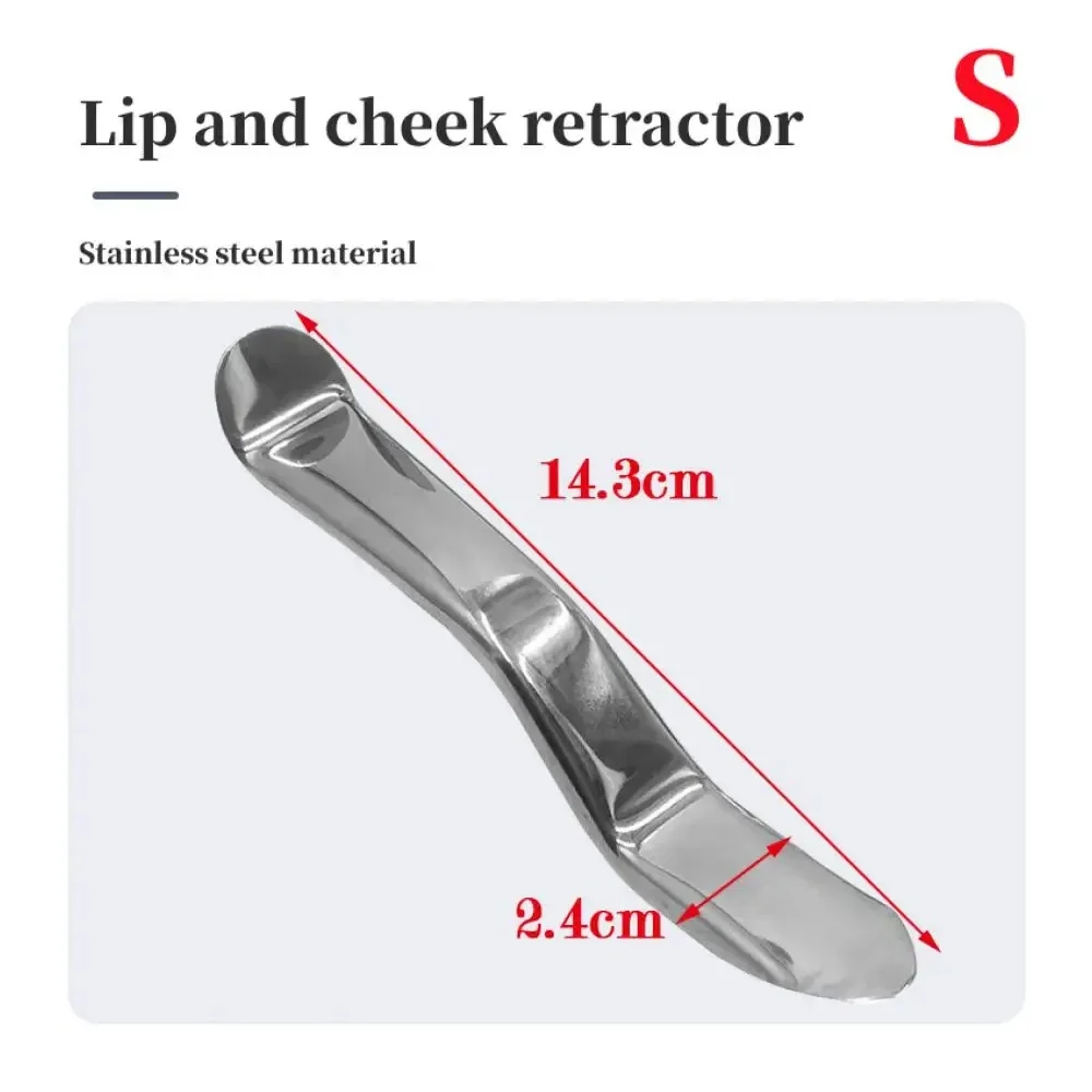 Xysz 1 Stuks Tandheelkundige Minnesota Lip Wang Retractor Implantaat Mondopener Instrument Stalen Orale Retractor Tandarts Instrumentgereedschap