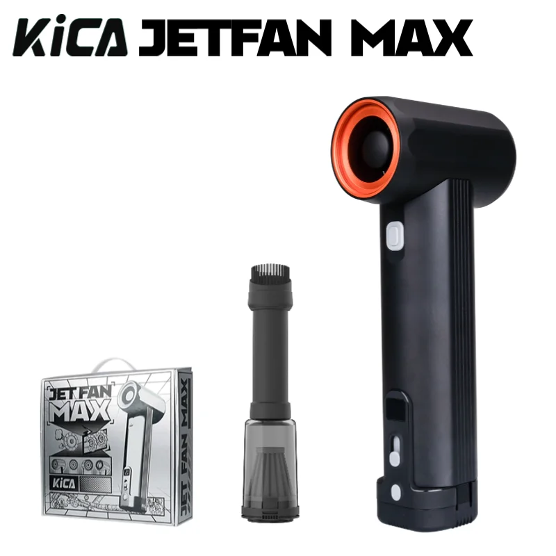 

KiCA JetFan Max 785W Handheld Violent Fan Turbo Wind Speed Over 85000RPM&900g, 6x4000mAh Aluminum alloy material Up to 5.5 hours