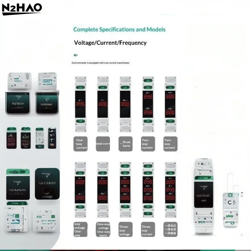 Digital Three Phase Meter With Modular Design And LED Display For Voltage Current Frequency Monitoring In Electrical Systems