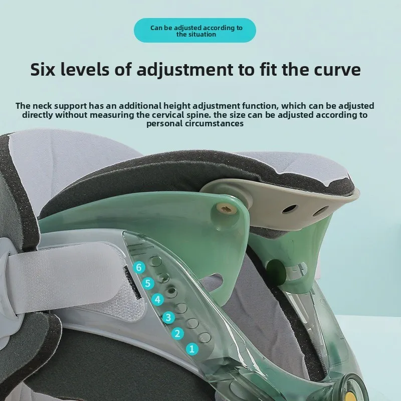 Support Neck Pain Relief NEW 6 Level Height Adjustable Cervical Traction Device Posture Corrector Cervical Collar Neck Brace