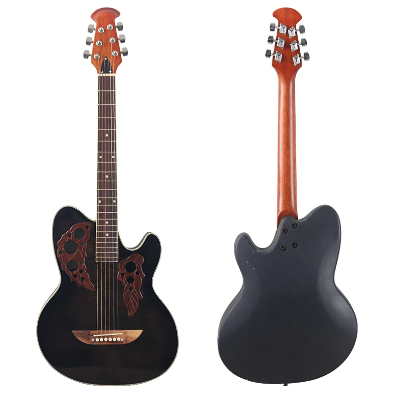 Stock Flame Maple Top 6 String Acoustic Guitar 38 inch Round Back Folk Guitar High Glossy Guitarra With Flaw