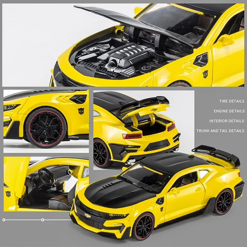 1:32 Chevrolet Camaro Alloy Sports Car Model Diecasts Metal Toy Car Vehicles Model High Simulation Collection Childrens Toy Gift