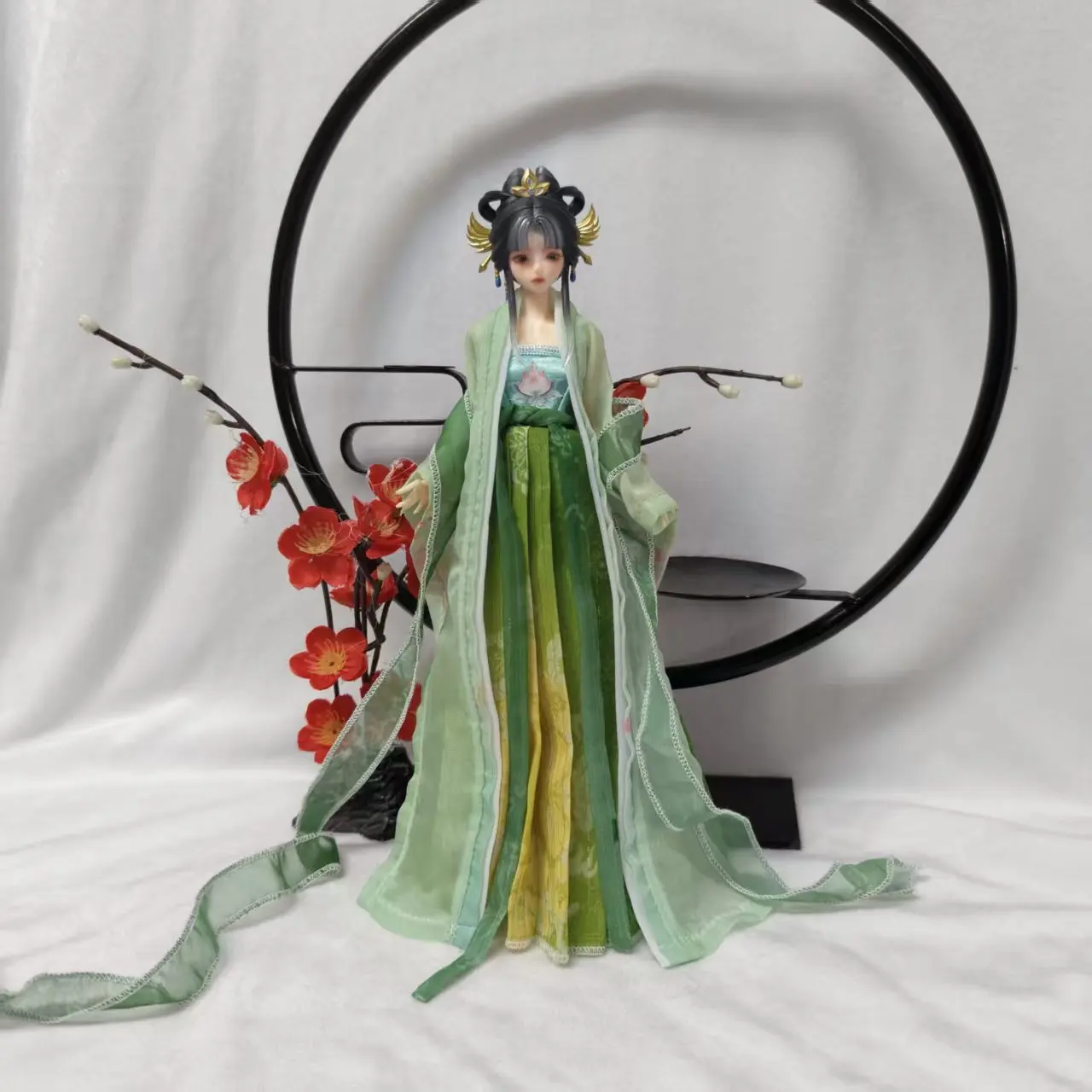 【Nur Kleidung】Handgefertigtes, brusthohes Kleid im Maßstab 1:6, fließendes Kleid, Zubehör für weibliche Puppen, passend für 12-Zoll-Actionfigurenmodelle – Detail 7