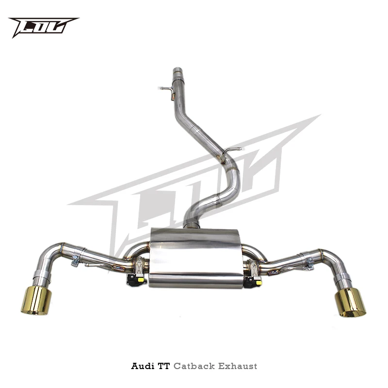 OEM Valve Catback System For Audi TT/TTS 2.0T 2015-2019 Car Exhaust Pipe Muffler Stainless Steel Racing Exhaust Pipes Escape