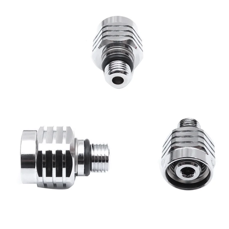 

1 PCS Scuba Diving Regulator Silver Male 3/8-24 To Female 9/16-18 Hose Adapter Adjustable Copper Connector Tool