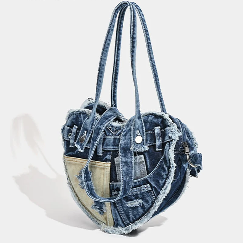 

Lolita Love Women's Cowboy Bag Fashion Handbag Casual Bag 2025 Summer Tendy Summer Shoulder Bag Crossbody Denim bag
