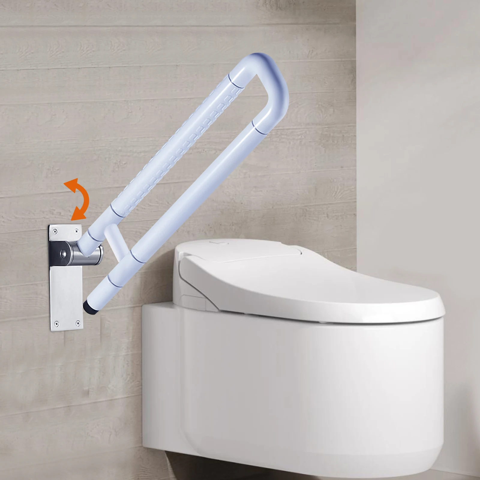 Stützgriff, Toiletten- und Duschgriff, Klappbarer Hebelstützgriff, Aufstehhilfe, Faltbarer Stützgriff, Sicherheitsgriff