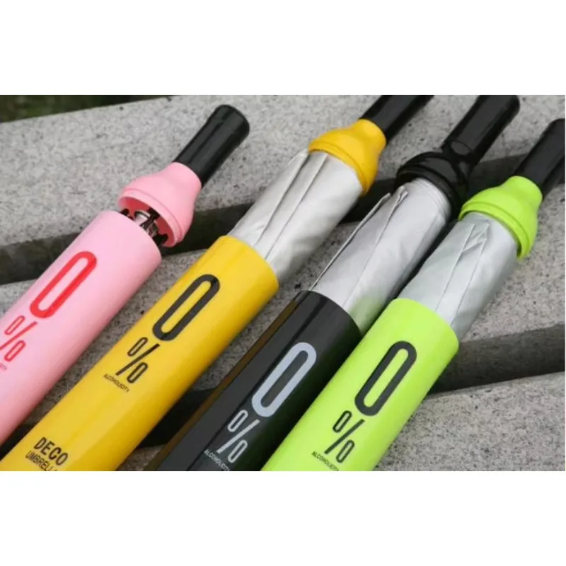 Bottle Umbrella Fashion Umbrellas Wine Bottle Umbrella 3-Folding Umbrella Fashion Creative Styles for Choosing