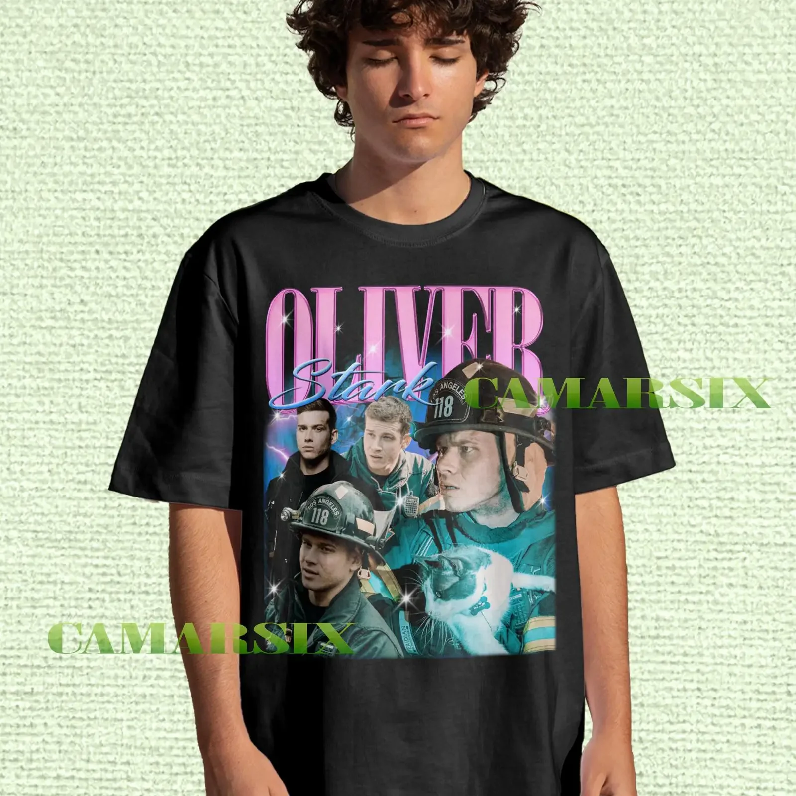 90s Vintage Oliver Stark T Shirt Evan Buckley Retro Style Casual Fan for Fans vintage Washed Unisex Breathable Stylish homme