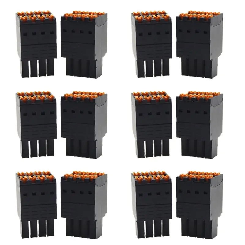 M12K-DEGSON DOUBLE LAYER 12Pcs B2CF GRID INSTRUMENTATION 8PIN 15EDGKNHB 3.5MM FEMALE CONNECTOR PLUG-In TERMINAL BLOCK