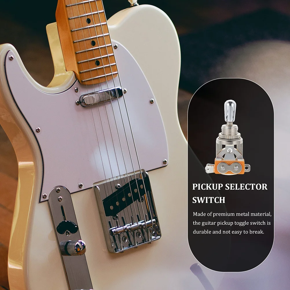 

2Pcs Metal Guitar Toggle 3 Way Switch Pickup Selector Replacement Parts for Style Electric Guitar Supplies Toggle