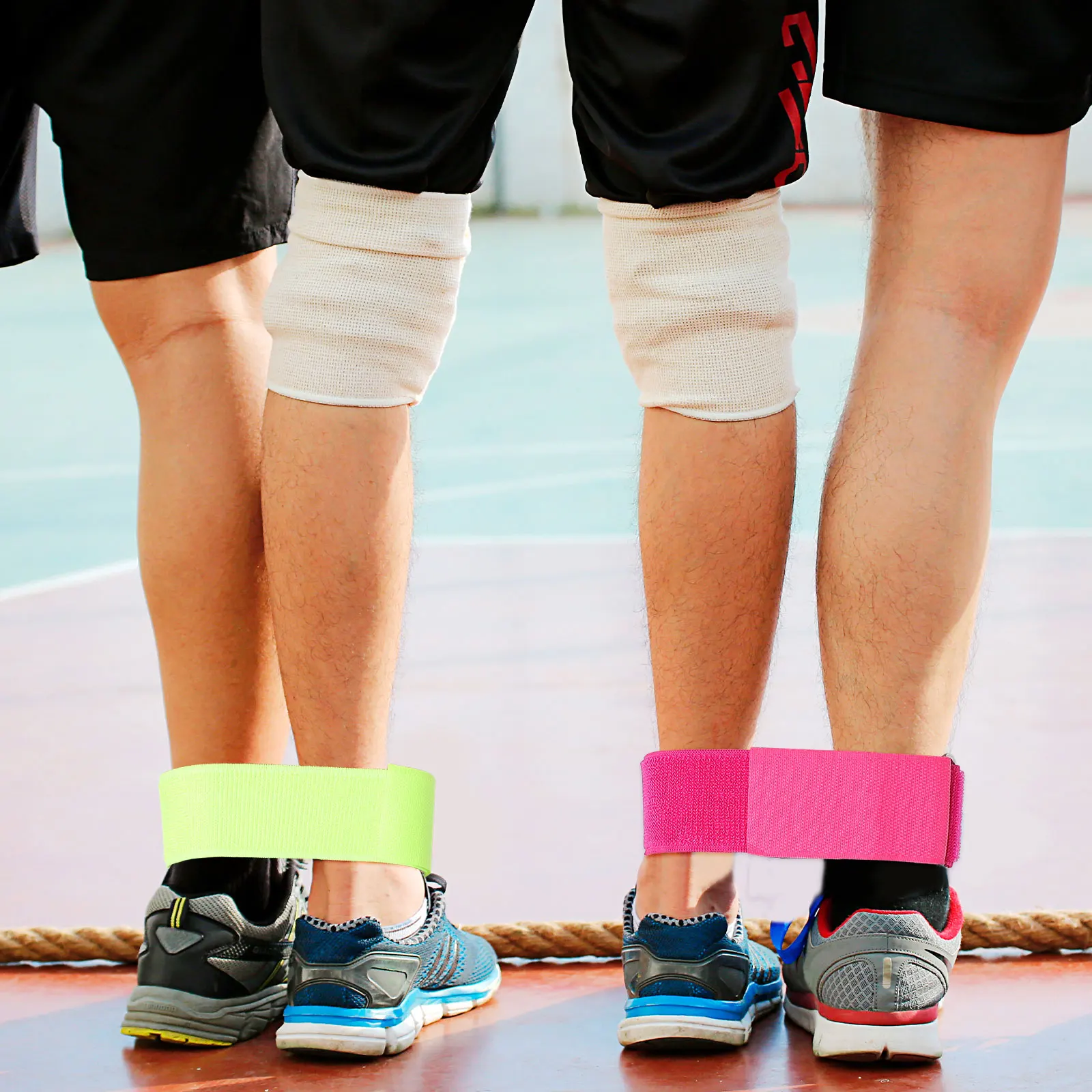 

6Pcs Elastic Tie Ropes Nylon Adjustable Bands for Kids Three-Legged Race Bands and Soft Tape Mixed Colors