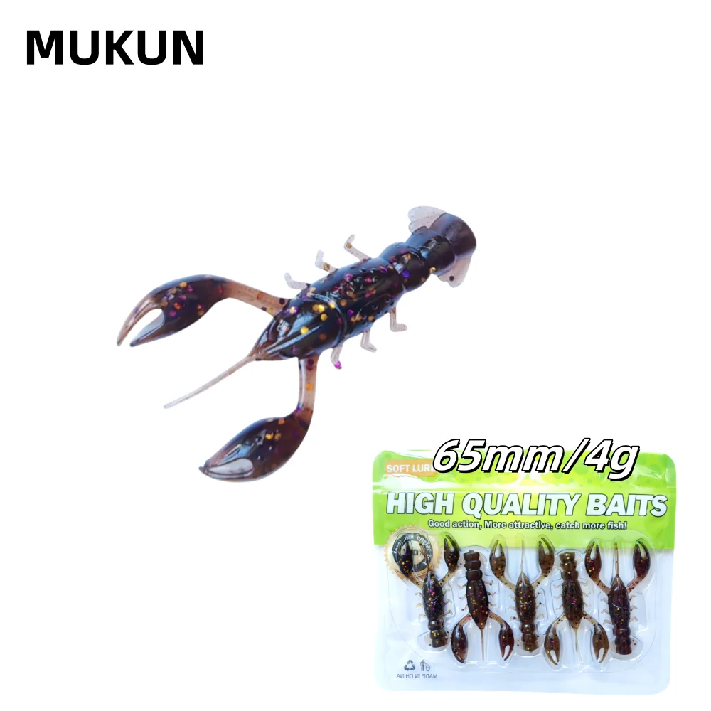 MUKUN Señuelo cangrejo flotante – Vinilo suave para lubina - imagen 5
