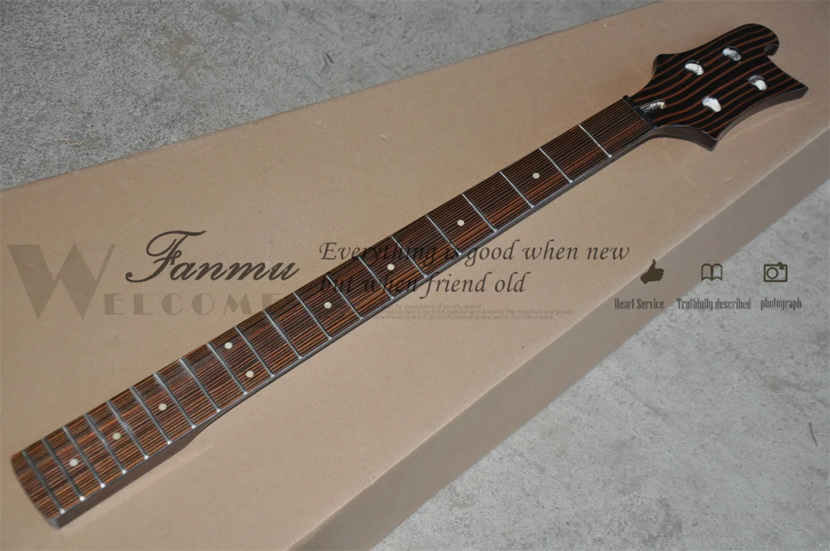 4-string zebra wood bass neck 4003 neck