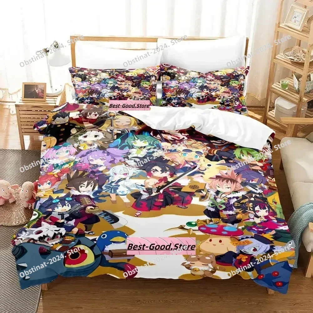 

2023 Disgaea 7 Bedding Set Single Twin Printed Bed Set With Pillowcase Bed Duvet Cover Soft Single Double Queen Super King Size