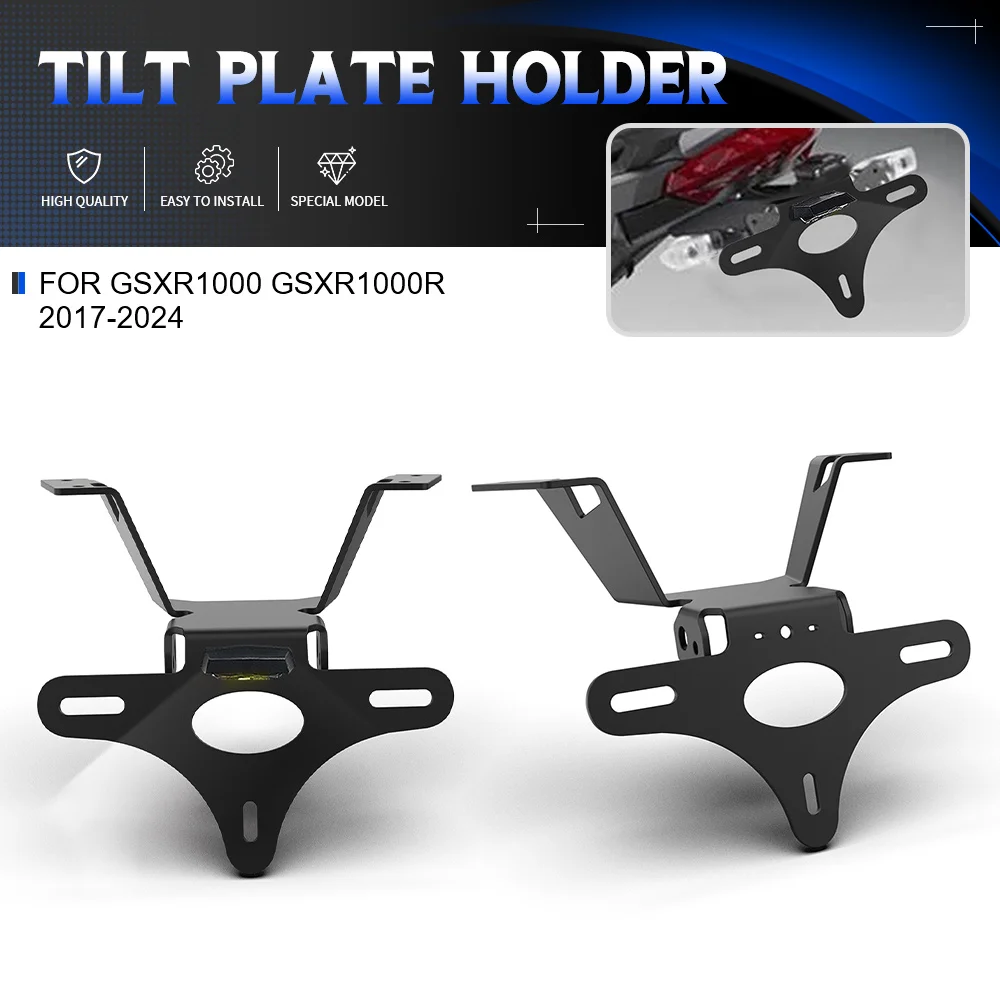 

For Suzuki GSXR1000 GSXR1000R 2017-2022 2023 2024 Motorcycle License Plate Holder Bracket Rear Tail Tidy Fender Eliminator Kit