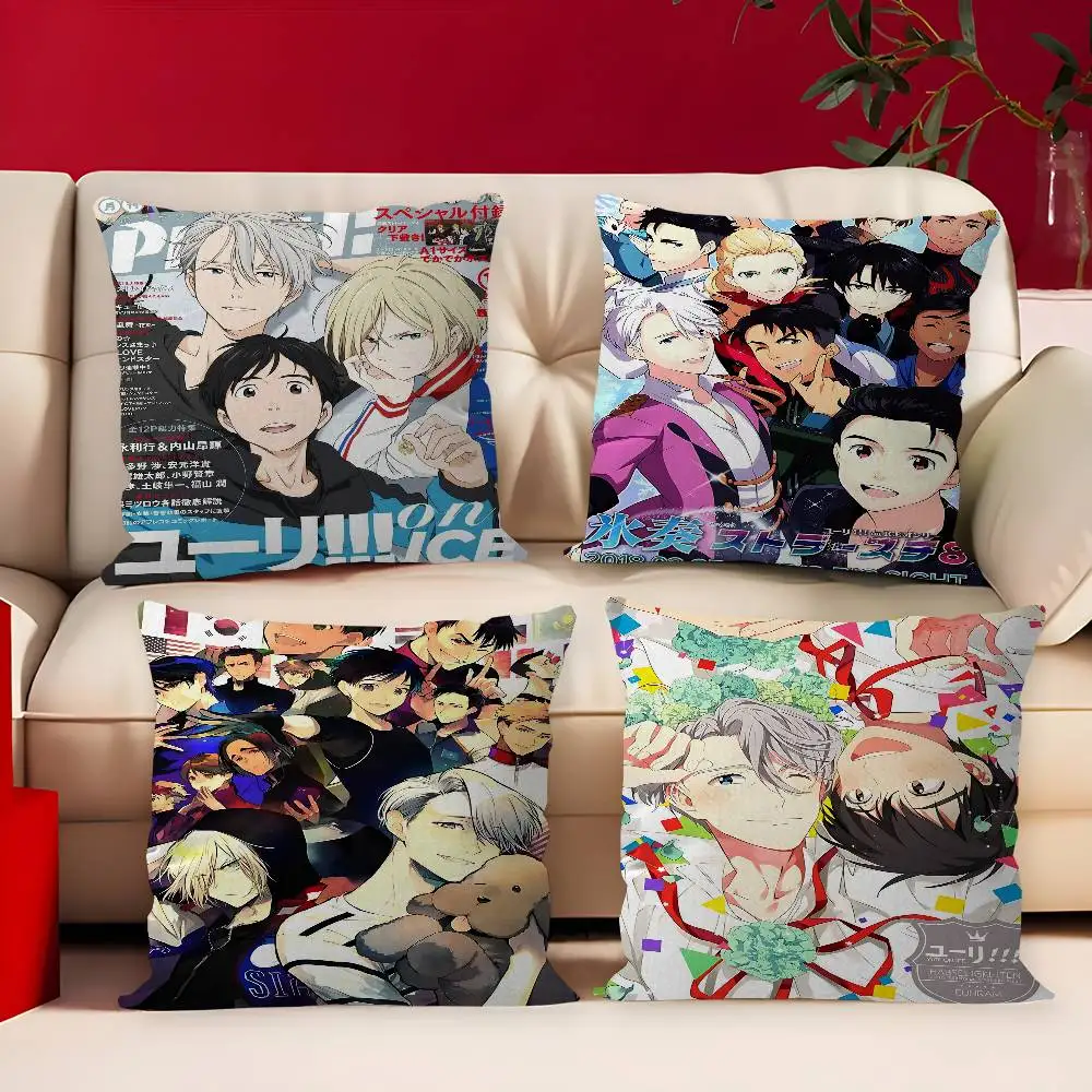 

Аниме Y-YURi On ICE Подушка Аниме Подушка Диван-кровать Голова Наволочка Чехол 45x45 см Мода