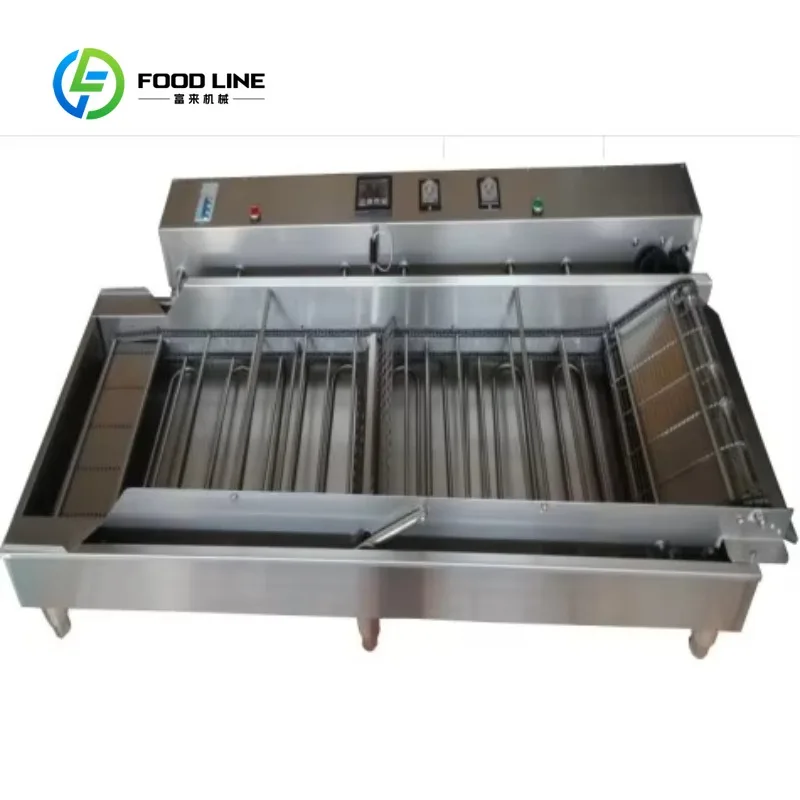 Customized doughnut deep‑frying unit donut continuous fryer heavy‑duty stainless steel for bakery workshop large batch making