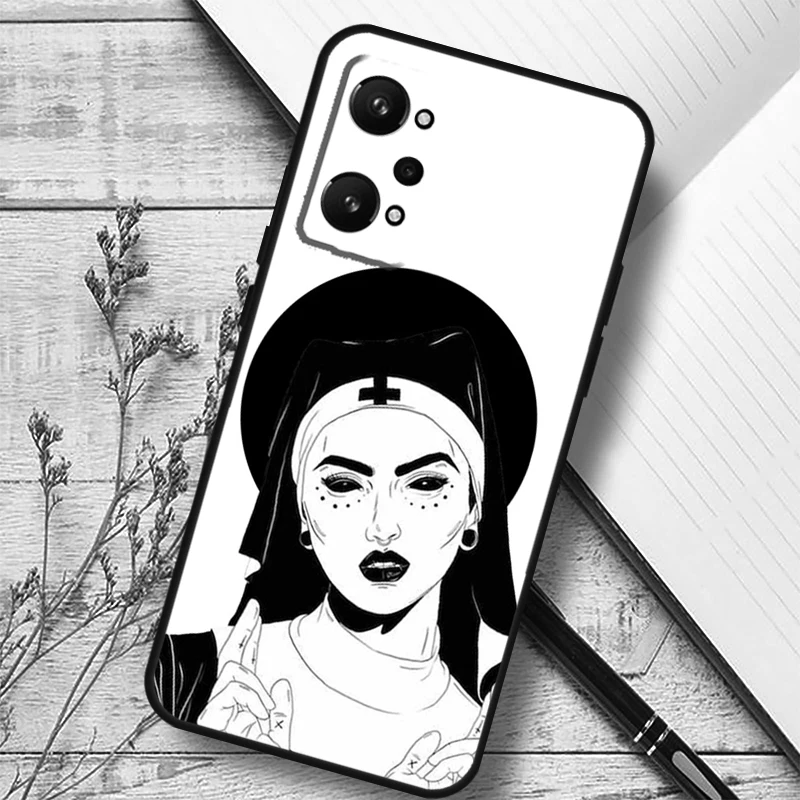 Girl Sister Style Nun Sexy For Realme 14 13 10 11 12 Pro Plus GT 7 Pro 6 5 GT 6T C67 C61 C55 C53 C51 C21Y C25S C75 Case