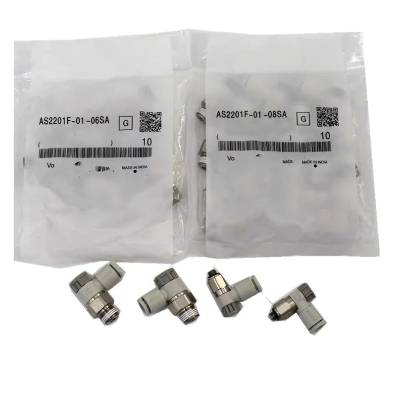 SMC Elbow Flow Control Valve Fittings AS1201F/AS2201F/AS3201F-M5/01/02/03-04A/06A/08/10SA