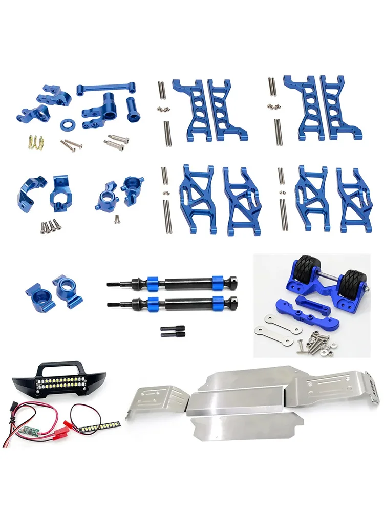 Traxxas 휠리 바 메탈 업그레이드 부품, 스윙 암 스티어링 그룹 범퍼 섀시 아머 C 베이스, RC 자동차 1:10 Maxx용, 1/10 MAXX