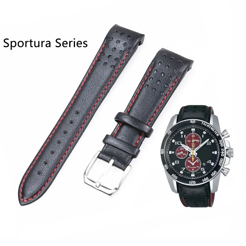 

21mm Curved Leather Watch Strap for Seiko Watch Band Sporura Series SNAE SNP SRG SUN SPC089 SSC Breathable Cowhide Wristband