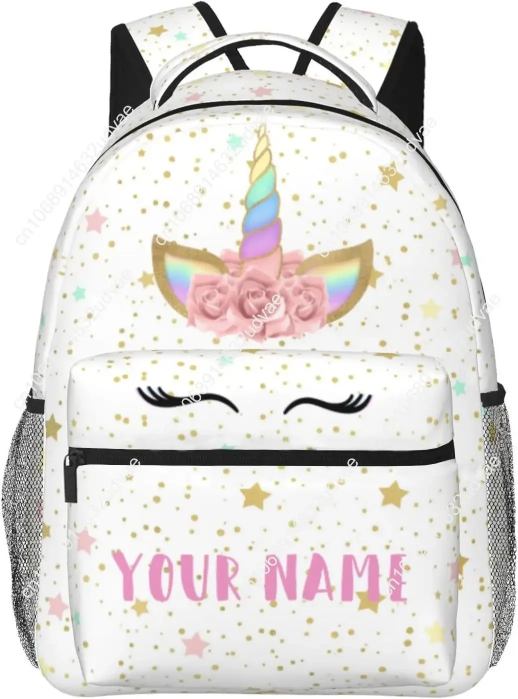 Personalized Backpack for Girls Boys, Custom Backpacks with Name for Kids, Customized Unicorn School Bookbag for Back to School