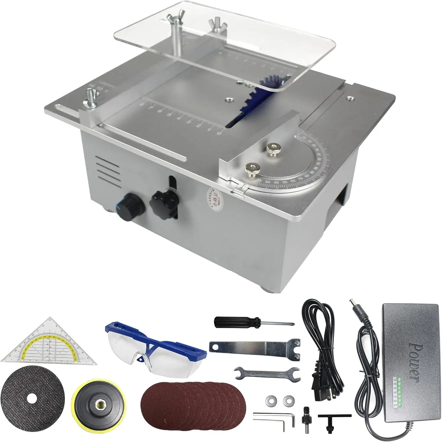 

Portable Multifunction Mini Table Saw 120W 10000Rpm, 795 Motor For Cutting, 775 Motor For Sanding, Infinitely Variable Speed