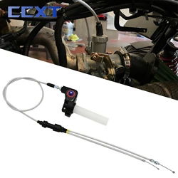 Motorcycle Dirt Bike Throttle Handle Dual Gas Throttle Cable For KEIHIN PZ30mm Carburetor Honda Suzuki Yamaha Kawasaki KTM ATV