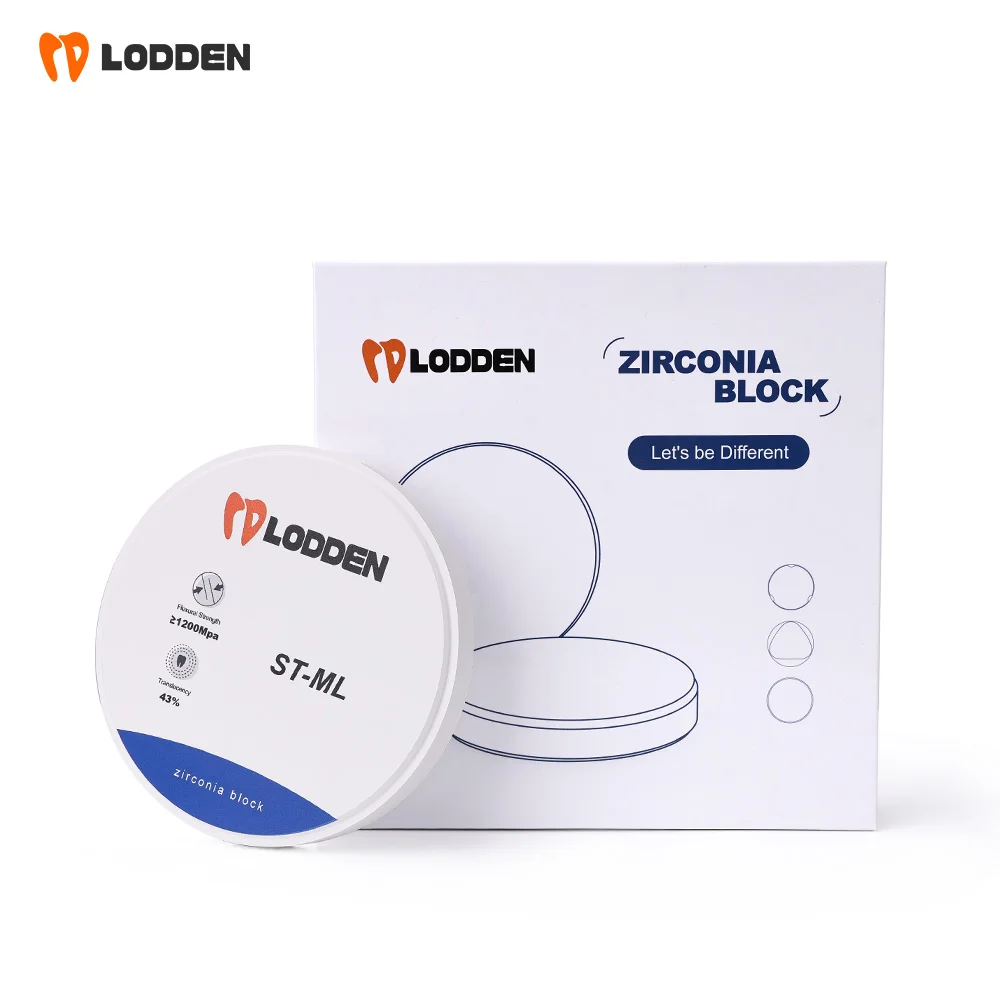 LODDEN Zirconia Blocks ST-ML Multilayer 98mm | CAD CAM Disc System | Vita 16 Color | High Strength Dental Lab Material