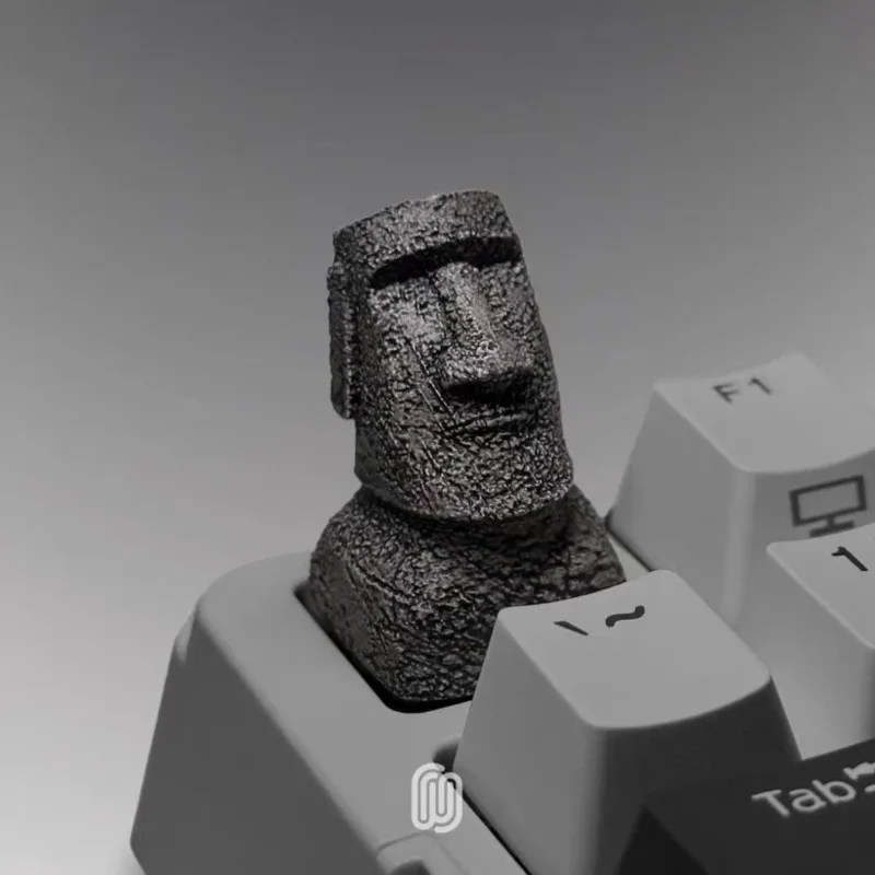 Easter Island Stone Statue 3D Resin Personalized Keycaps Custom Original Handmade Keycaps for Mechanical Keyboard Accessories